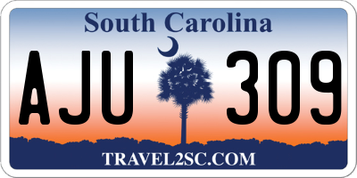 SC license plate AJU309