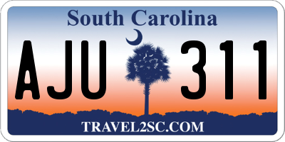 SC license plate AJU311