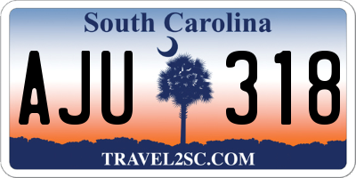 SC license plate AJU318