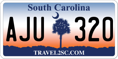 SC license plate AJU320