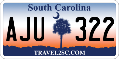 SC license plate AJU322
