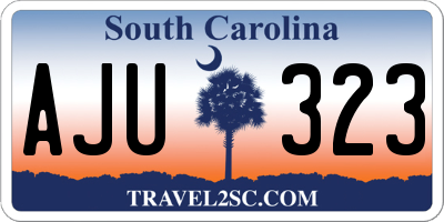 SC license plate AJU323