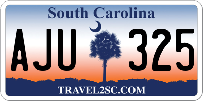 SC license plate AJU325