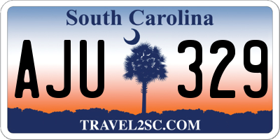 SC license plate AJU329