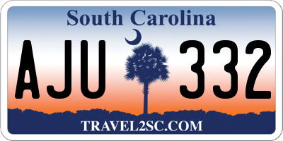 SC license plate AJU332