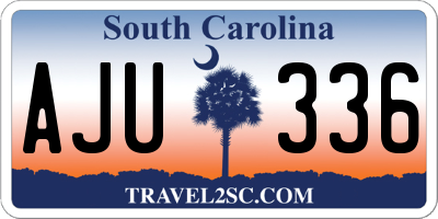 SC license plate AJU336