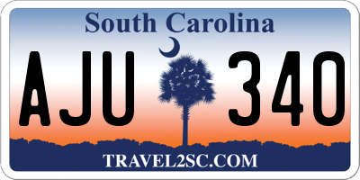 SC license plate AJU340