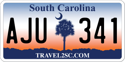 SC license plate AJU341