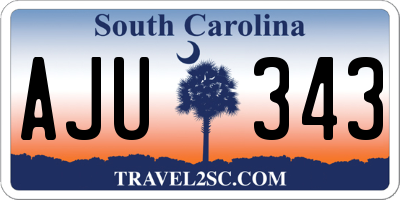 SC license plate AJU343