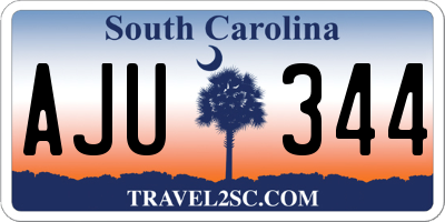 SC license plate AJU344