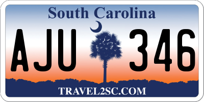 SC license plate AJU346