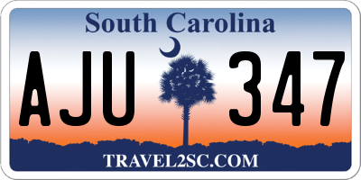 SC license plate AJU347