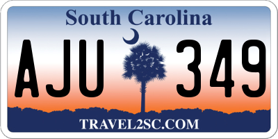 SC license plate AJU349