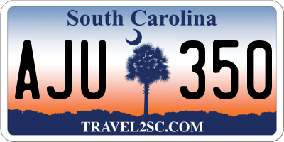 SC license plate AJU350