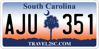 SC license plate AJU351