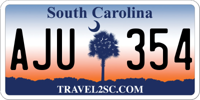 SC license plate AJU354