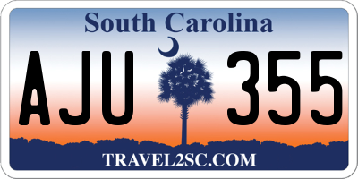SC license plate AJU355