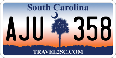 SC license plate AJU358