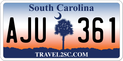 SC license plate AJU361