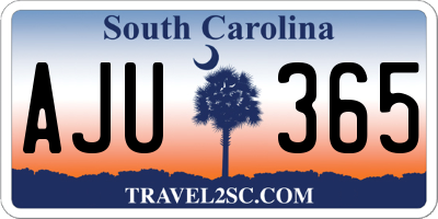 SC license plate AJU365