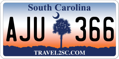 SC license plate AJU366