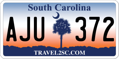 SC license plate AJU372