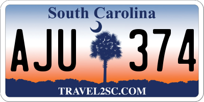 SC license plate AJU374