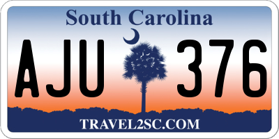 SC license plate AJU376