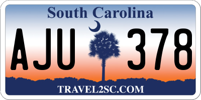 SC license plate AJU378