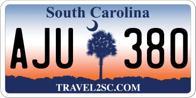 SC license plate AJU380
