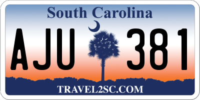 SC license plate AJU381