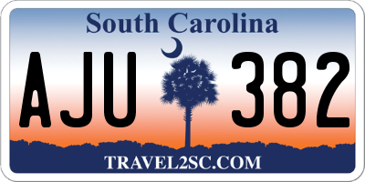 SC license plate AJU382