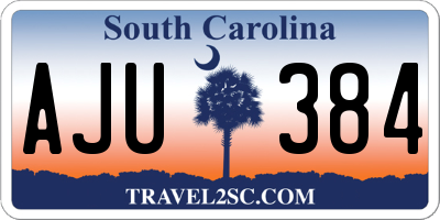 SC license plate AJU384