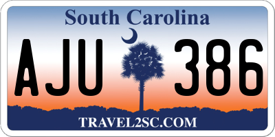 SC license plate AJU386