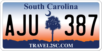 SC license plate AJU387