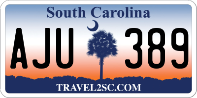 SC license plate AJU389