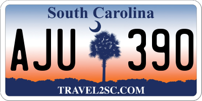 SC license plate AJU390