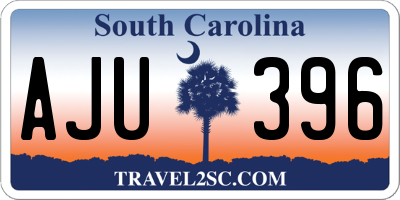 SC license plate AJU396