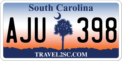 SC license plate AJU398