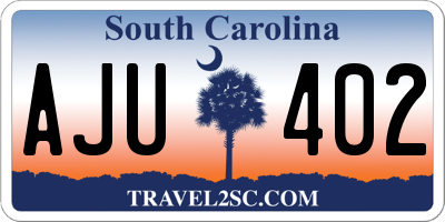 SC license plate AJU402