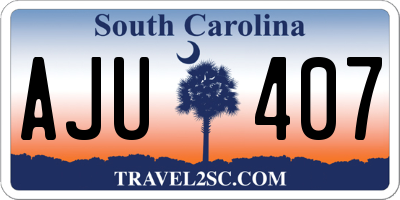 SC license plate AJU407