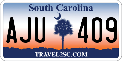 SC license plate AJU409