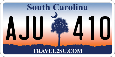 SC license plate AJU410