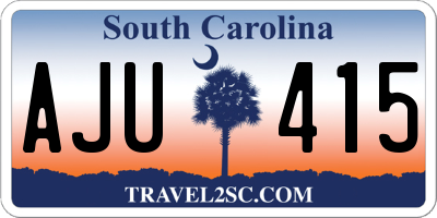 SC license plate AJU415