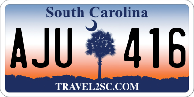 SC license plate AJU416