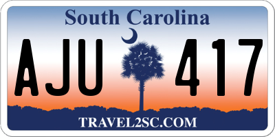 SC license plate AJU417
