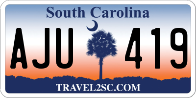 SC license plate AJU419