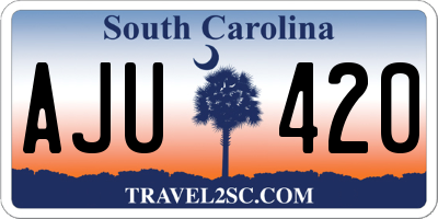 SC license plate AJU420