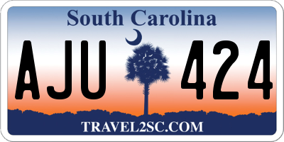 SC license plate AJU424