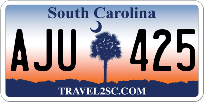 SC license plate AJU425